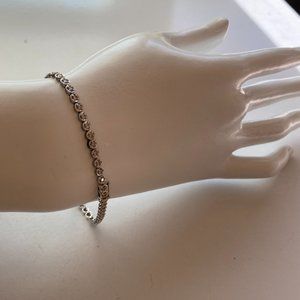 SOLID 18K WHITE GOLD TENNIS BRACELET 1.3 CT DIAMOND  PRE-OWNED